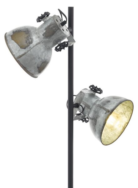 EGLO Barnstaple lampadar cu două surse, Negru, Camera de zi / sufragerie, Metal, Design industrial