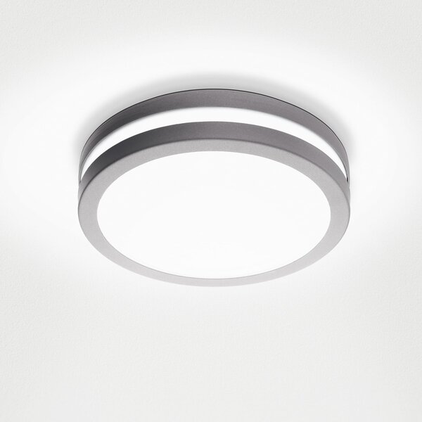 EGLO connect Locana-C LED lampă de perete pentru exterior argintiu, reglabil, Metalic, Metal, Modern, Plafon rotund direct