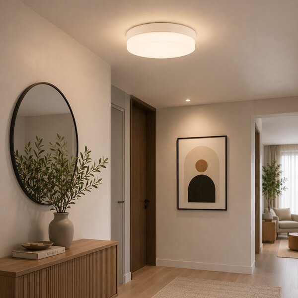 Aplica Rotunda LED Homelight 24W 6400K 1920lm 167x42mm, Lampa Tavan Moderna Albă IP20, Iluminat Eficient Birou Bucătărie, Design Compact Durabil