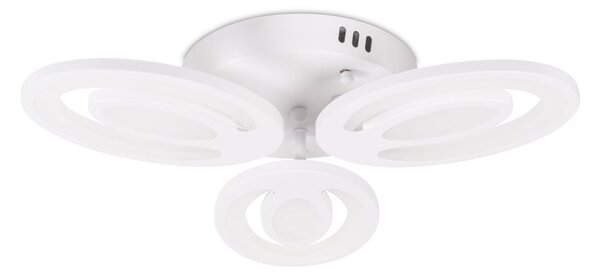Plafoniera LED Erste Petal 48W, Design Floral Modern, 430x430x80mm, Alb, Telecomanda inclusa, Tehnologie 3CCT Ajustabila pentru Living sau Dormitor