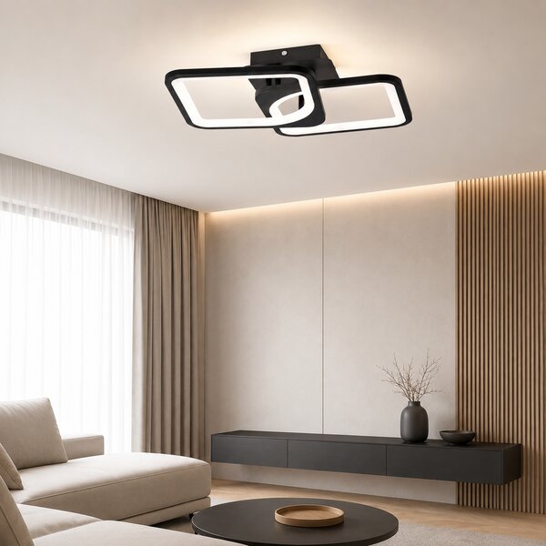 Aplica LED Margo Erste 40W 510x330mm Alb, Corp Iluminat Perete Modern cu Telecomanda si Tehnologie 3CCT, Design Sculptural pentru Living Elegant