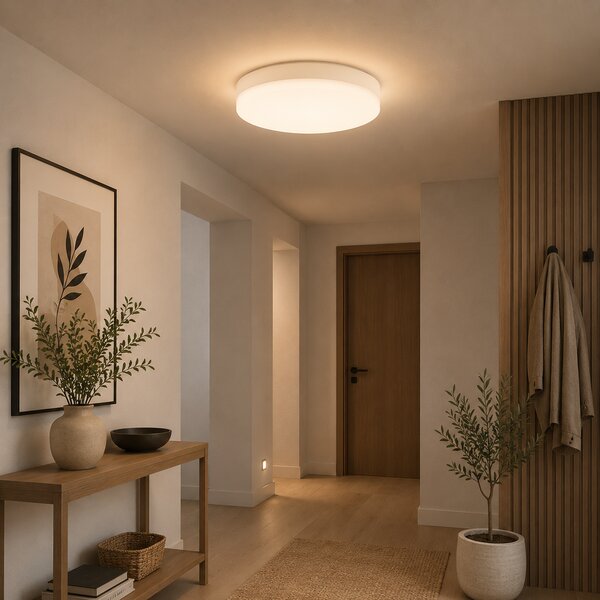 Aplica Rotunda LED Homelight 18W 1440lm 6400K Alb Rece Design Modern 119x42mm Iluminat Interior Eficient Compact Durabil Instalare Rapida IP20