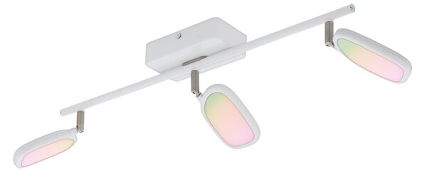 EGLO connect Palombare-C spot tavan LED, 3 becuri, reglabil, Alb, Hol, Plastic, Modern, Plafon cu flacără multiplă
