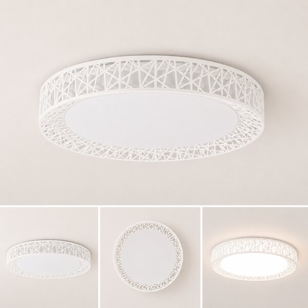 Plafoniera LED Erste Adaline 48W 50cm, Design Circular Modern, Temperatură Culoare 3000K-6000K 3CCT, Iluminat Eficient Alb Mat, Corp Lumini Interior