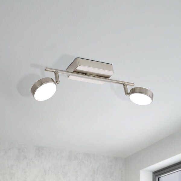 EGLO connect Corropoli-C spot tavan LED, 2 becuri, reglabil, Gri, Hol, Metal, Modern, Plafon cu flacără multiplă