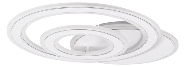 Plafoniera LED Erste Alla 98W 510x420x70mm, Design Modern Curbat, Telecomanda 3CCT, Iluminat Alb Premium pentru Living sau Dormitor Spatios