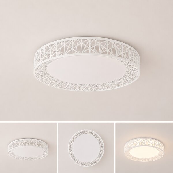 Plafoniera LED Erste Adaline 38W 3CCT 385x95mm Alb Mat, Temperatură Reglabilă 3000K-6000K, Lampă Modernă Eficientă pentru Dormitor sau Bucătărie