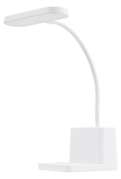 Lampă Birou LED Erste Mishe 3W Alb Mat, Design Minimalist 97x98x345mm, Ideală pentru Citit și Studiu, Eficiență Energetică Ridicată, IP20