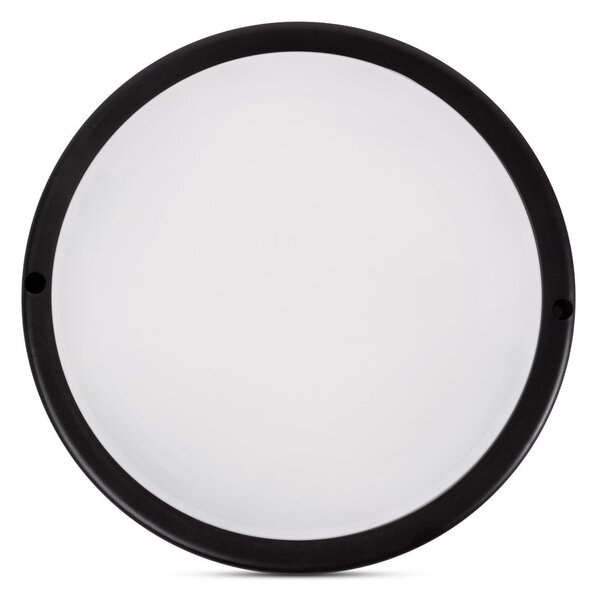 Plafoniere LED Rotunda Novelite 12W 6400K IP65 Negru Mat 155x52mm - Corp Iluminat Exterior Interior Modern Eficient pentru Fatade Terase Garaje