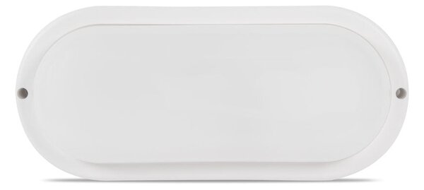 Plafoniera LED Ovala Novelite 18W 4000K IP65 Alb, Corp Iluminat Exterior Rezistent 230x105x46mm, Eficienta Luminoasa 100lm/W Pentru Casa Gradina