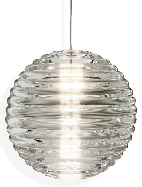 Lustră Pendul Tom Dixon, Press Sphere, reglabil, Transparent, Camera de zi, Sticlă, Design