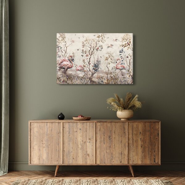 Tablou - Desen de flamingo (90x60 cm)
