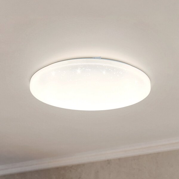 EGLO Frania-S plafonieră LED cu efect de cristal Ø 43cm, Alb, Camera de zi / sufragerie, Plastic, Modern