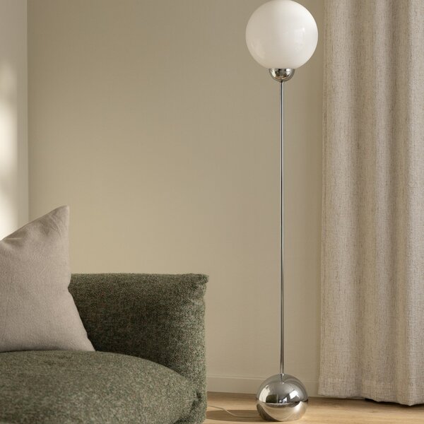 Lampadar Globen Lighting, Alb, Camera de zi, Sticlă, Modern