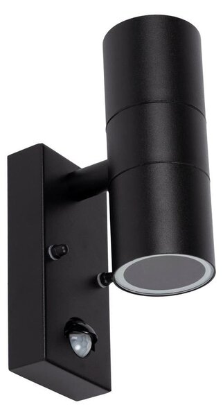 Lampa Gradina Antal Antracit 190x100x90mm cu Senzor Miscare, Iluminat Exterior Up&Down 2xGU10, Aplica Perete Moderna pentru Siguranta si Design