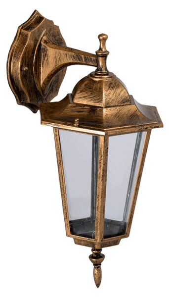 Lampa Gradina Corona Antic 1xE27 60W IP44 - Felinar Exterior Vintage 165x190x375mm, Corp Iluminat Rezistent la Apa pentru Terase si Alei Elegante