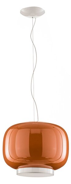 Lustră Pendul Foscarini, Chouchin 1, reglabil, Portocaliu, Bucătărie, Sticlă, Design