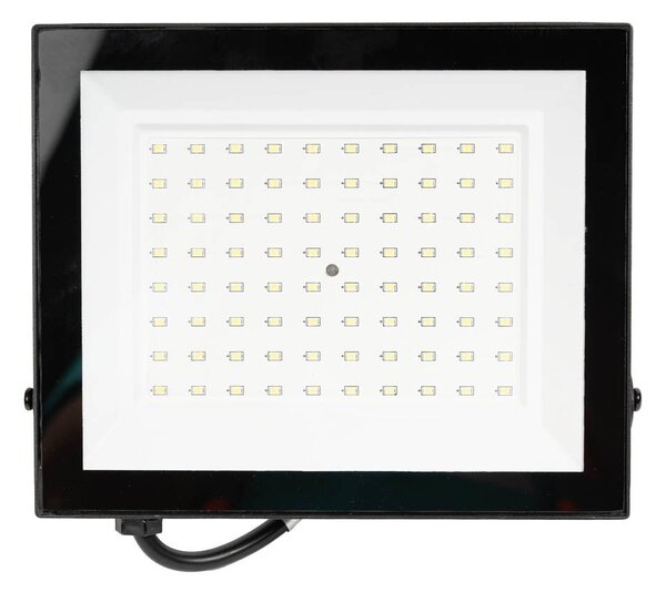 Proiector LED Slim Novelite 75W 6500K SMD V4 IP65 218x196x25mm, Iluminat Exterior Puternic Alb Rece pentru Curti, Depozite si Securitate Casa