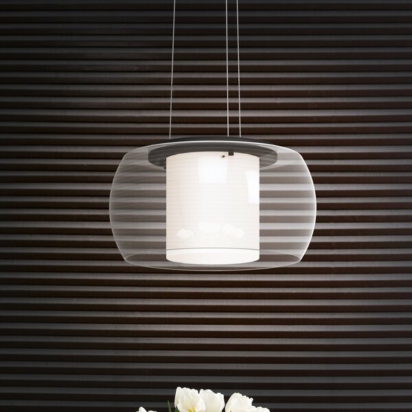 EGLO connect Briaglia-C lampă pendul LED, reglabil, Transparent, Camera de zi / sufragerie, Sticlă, Modern