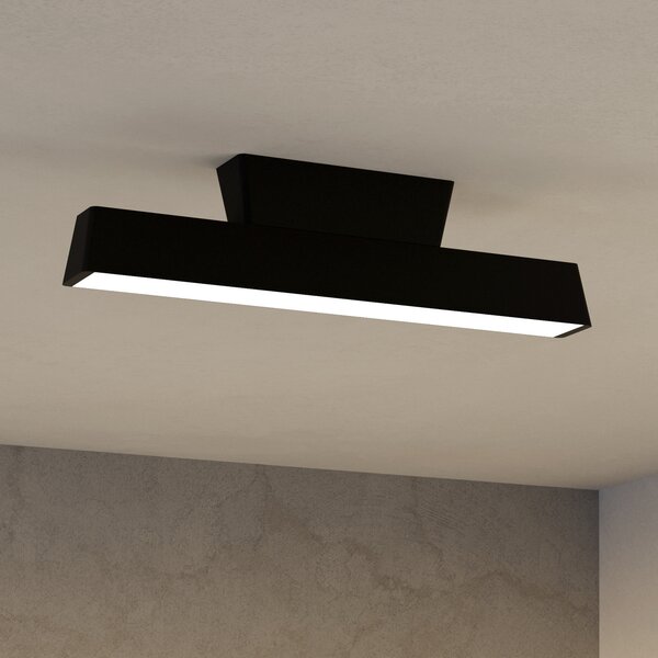 EGLO connect Simolaris-Z plafonieră LED, 47cm, reglabil, Negru, Camera de zi / sufragerie, Metal, Modern