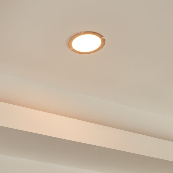 EGLO connect Fueva-C LED Spot de iluminat încastrat CCT Ø16,5 cm, reglabil, Metalic, Camera de zi / sufragerie, Metal, Modern, Plafon încastrat