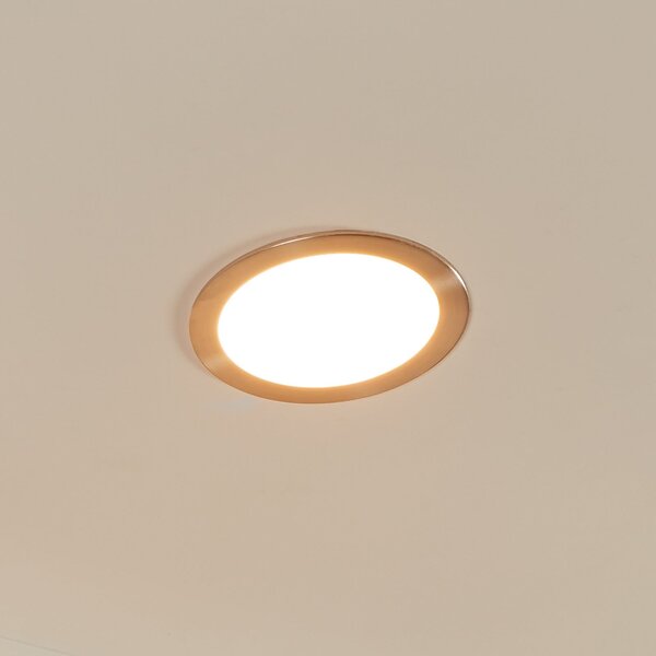 EGLO connect Fueva-C LED Spot de iluminat încastrat CCT Ø16,5 cm, reglabil, Metalic, Camera de zi / sufragerie, Metal, Modern, Plafon încastrat