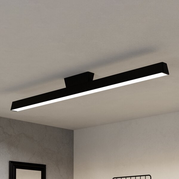 EGLO connect Simolaris-Z plafonieră LED, 122cm, reglabil, Negru, Camera de zi / sufragerie, Metal, Modern