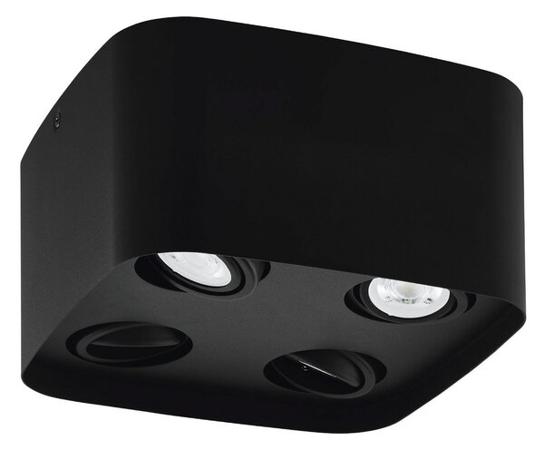 EGLO connect CaminalesZ downlight LED, 4 becuri, reglabil, Negru, Camera de zi / sufragerie, Metal, Modern