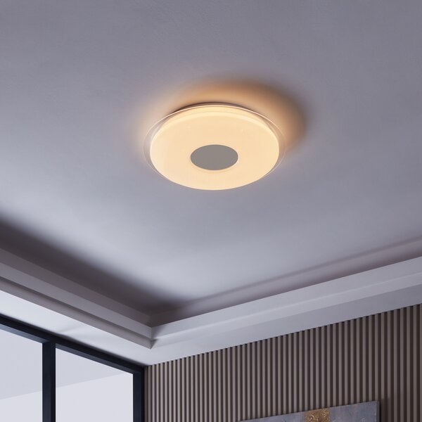EGLO connect Lanciano-Z LED plafonieră cu Ø 56cm, reglabil, Alb, Camera de zi / sufragerie, Plastic
