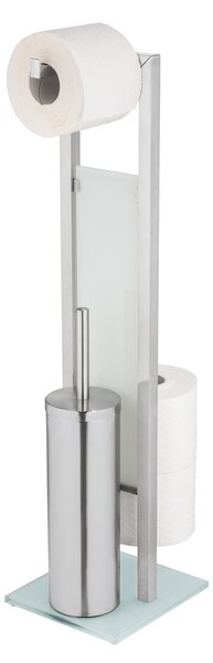 Suport pentru hartie igenica si perie WC RIVALTA, 3in1, WENKO