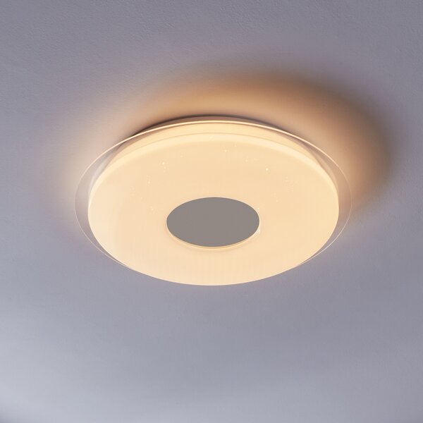 EGLO connect Lanciano-Z LED plafonieră cu Ø 56cm, reglabil, Alb, Camera de zi / sufragerie, Plastic