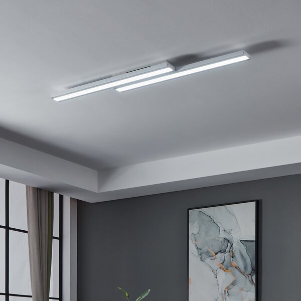 EGLO connect Saliteras-Z plafonieră LED alb, reglabil, Alb, Camera de zi / sufragerie, Metal, Modern