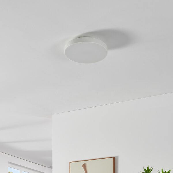 EGLO connect Turcona-Z LED plafonieră cu Ø 30 cm, reglabil, Alb, Camera de zi / sufragerie, Plastic