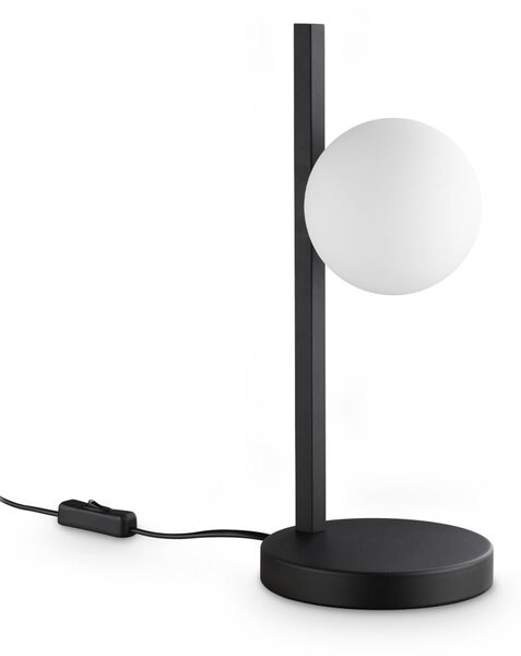 IDEAL LUX Lampa de masă Binomio, negru, înălțime 38 cm, metal, Negru, Camera de zi / sufragerie, Metal, Modern
