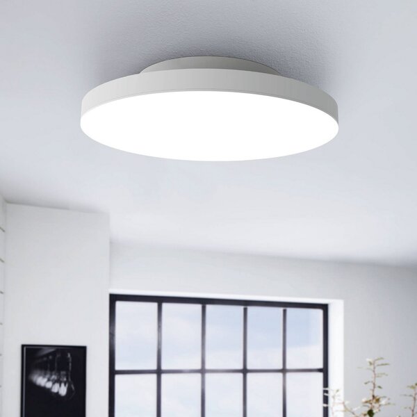 EGLO connect Turcona-Z LED plafonieră cu Ø 45 cm, reglabil, Alb, Camera de zi / sufragerie, Plastic