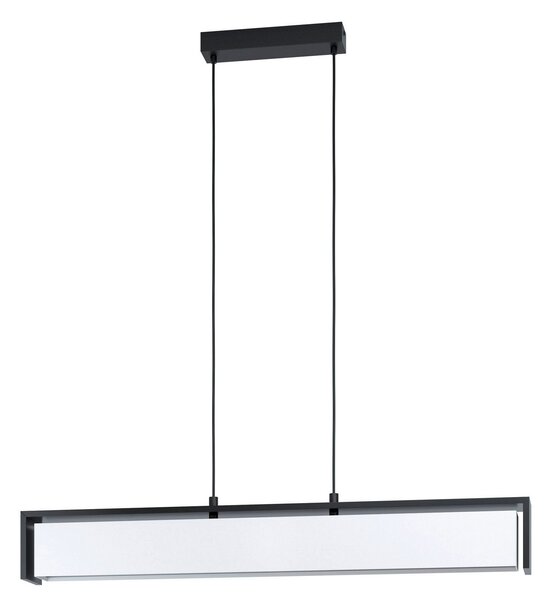 EGLO connect Valdelagrano-Z lampă suspendată LED, reglabil, Negru, Camera de zi / sufragerie, Lemn, Modern