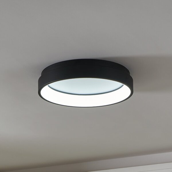 EGLO connect Marghera-Z plafonieră LED, reglabil, Negru, Camera de zi / sufragerie, Metal, Modern