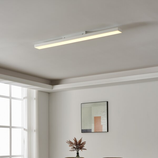 EGLO connect Turcona-Z LED plafonieră cu 120x10cm, reglabil, Alb, Camera de zi / sufragerie, Plastic