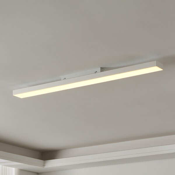EGLO connect Turcona-Z LED plafonieră cu 120x10cm, reglabil, Alb, Camera de zi / sufragerie, Plastic