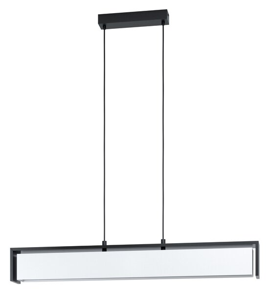 EGLO connect Valdelagrano-Z lampă suspendată LED, reglabil, Negru, Camera de zi / sufragerie, Lemn, Modern