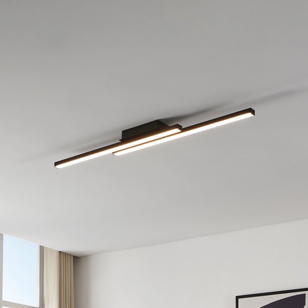 EGLO connect Fraioli-Z plafonieră LED negru, reglabil, Negru, Camera de zi / sufragerie, Metal