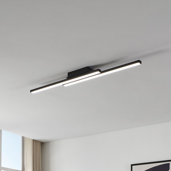 EGLO connect Fraioli-Z plafonieră LED negru, reglabil, Negru, Camera de zi / sufragerie, Metal