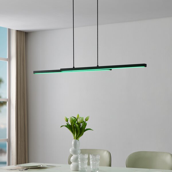 EGLO connect Fraioli-Z lampă suspendată LED negru, reglabil, Negru, Camera de zi / sufragerie, Metal, Modern