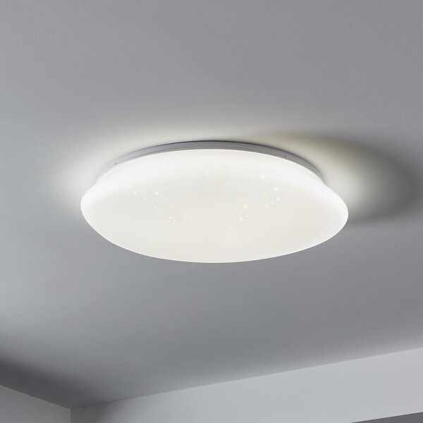 EGLO connect Sileras-Z LED plafonieră cu Ø60cm, reglabil, Alb, Camera de zi / sufragerie, Plastic