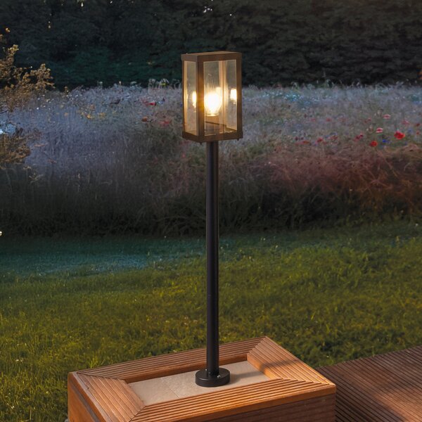 EGLO Lampă de trotuar Alamonte 1, negru, reglabil, Negru, Metal, Modern