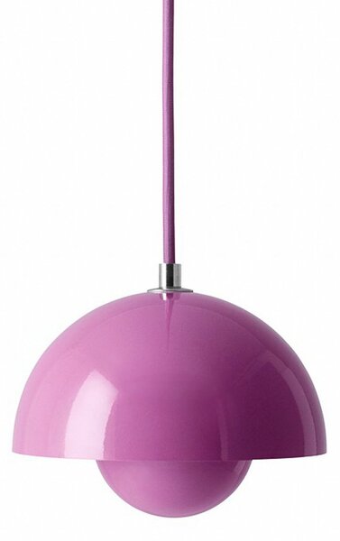 Lustră Pendul &Tradition, Flowerpot VP10, reglabil, Roz / Rosé, Camera de zi, Metal, Design