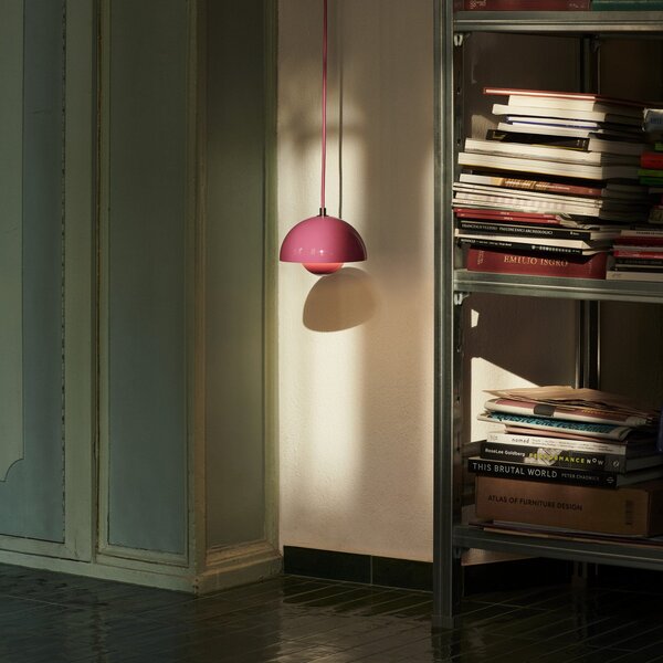 Lustră Pendul &Tradition, Flowerpot VP10, reglabil, Roz / Rosé, Camera de zi, Metal, Design