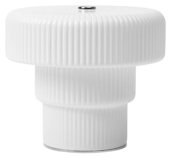 Lampă de masă ferm LIVING, Ripple, reglabil, Alb, Camera de zi, Sticlă, Modern