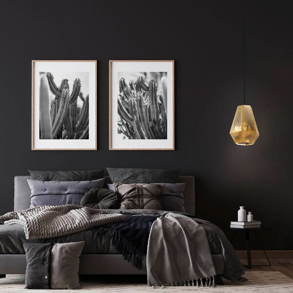 EGLO Lampă suspendată Chiavica, alamă, 1 lumină, Ø20.5cm, reglabil, Auriu / Alamă, Camera de zi / sufragerie, Metal