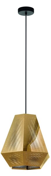 EGLO Lampă suspendată Chiavica, alamă, 1 lumină, Ø36cm, reglabil, Auriu / Alamă, Camera de zi / sufragerie, Metal